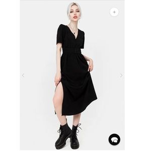 Disturbia Medea Jacquard V neck Midaxi Floral Dress